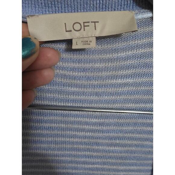 Women's Loft Open Cardigan Size L - Picture 3 of 5